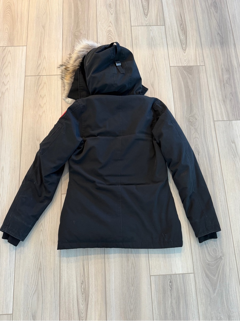 Canada Goose Black Winter Coat Women’s Small Fur Hood - Picture 11 of 13